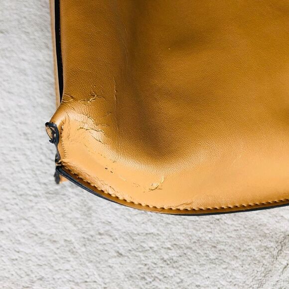 Co-Lab Cognac Vegan Leather Small Tote Bag - Picture 14 of 16